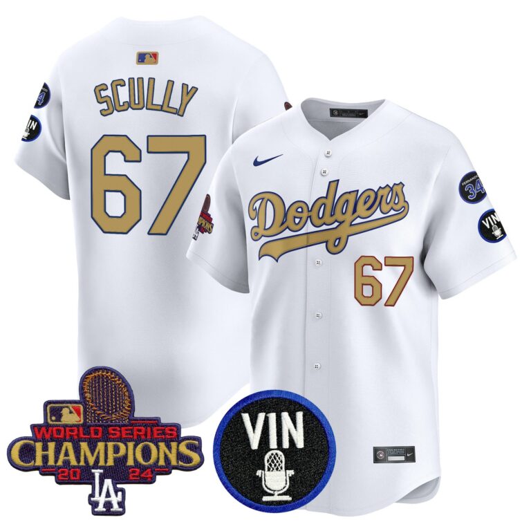 Men Los Angeles Dodgers #67 Scully white Sakura Edition Nike MLB 2025 Jersey style 3